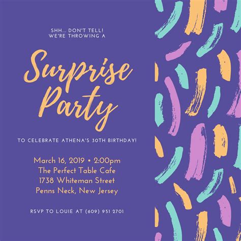 Surprise Party Invitations Template 10