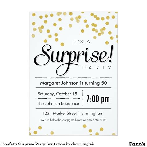 Surprise Party Invitations Template 4