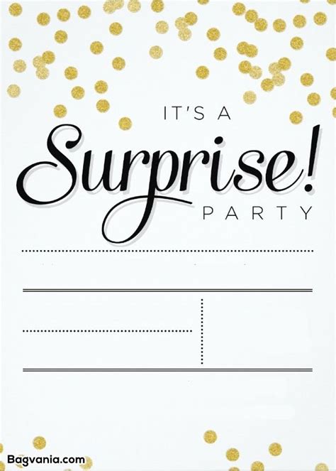 Surprise Party Invitations Template 7