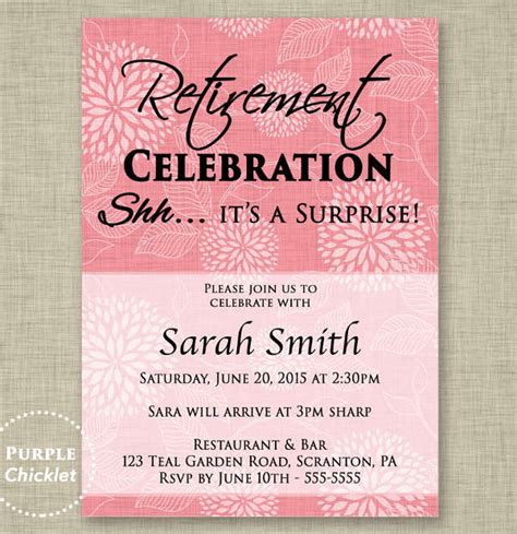 Surprise Retirement Party Invitation Templates Gallery 1