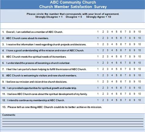 Survey and Feedback Template