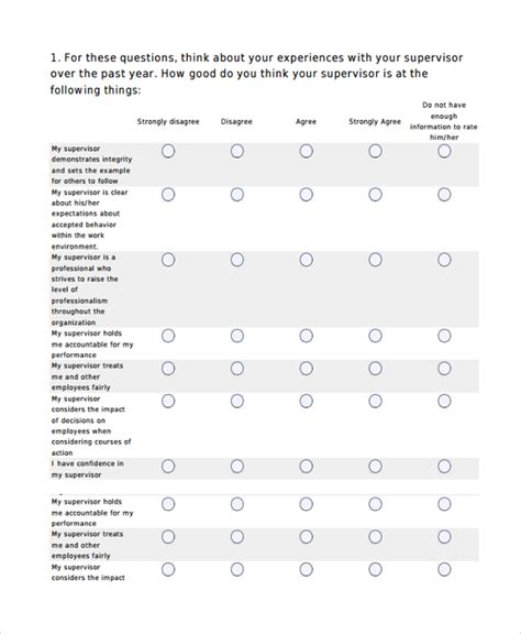 Survey Response Template