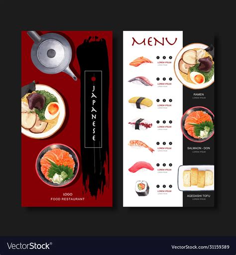 Sushi Menu Template Designs