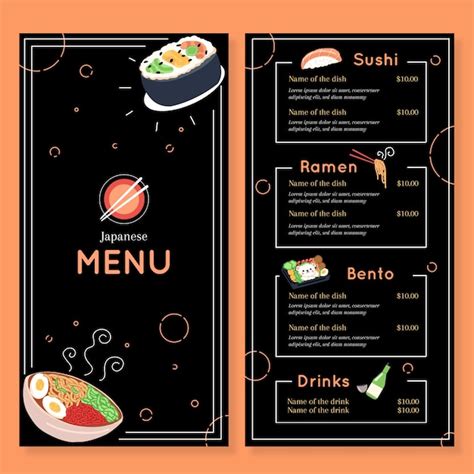 Sushi Menu Template Free Download