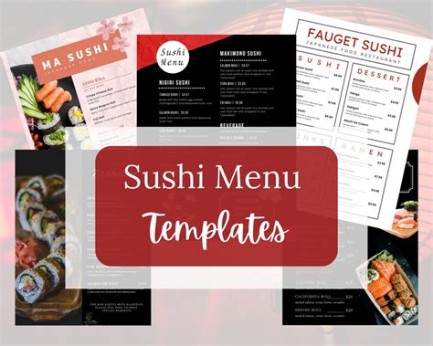 Sushi Menu Template PDF