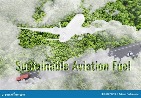 Sustainable aviation illustration