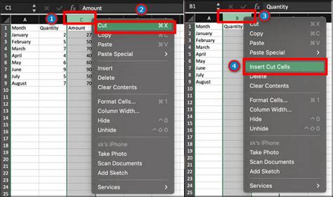 Swap Columns using Cut and Paste