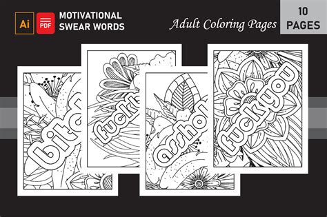 Creative Swear Word Coloring Page