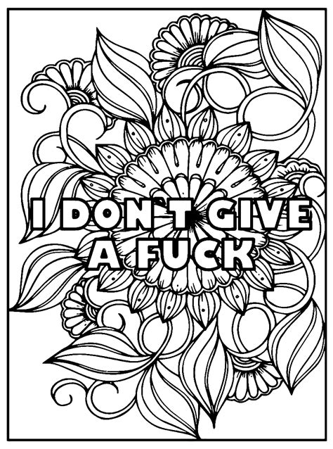 Sarcastic Swear Word Coloring Page