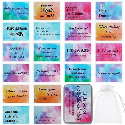 Sweary Affirmations Printable For Inspiration