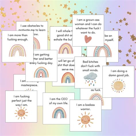 Sweary Affirmations Printable For A Sassy Mindful Life