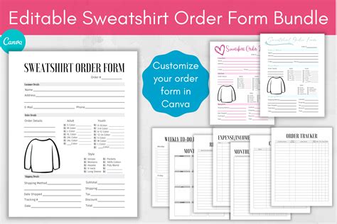 Sweatshirt Order Form Template 1