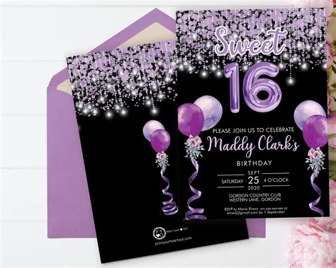 Sweet 16 Invitation Template Gallery 10