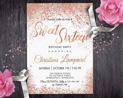 Sweet 16 Invitation Template Gallery 7