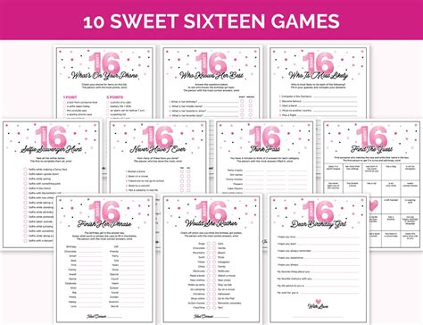 Sweet 16 Party Games