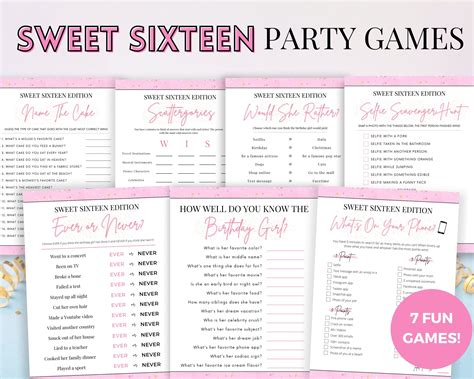 Sweet 16 Party Games for Girls