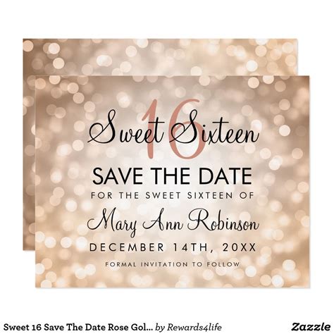 Sweet 16 save the date idea 1