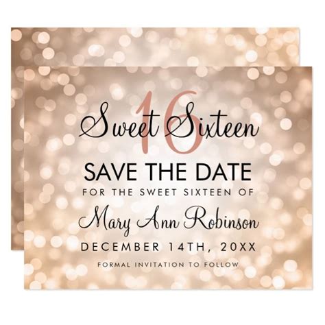 Sweet 16 save the date ideas