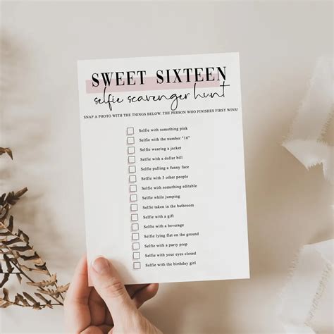 Sweet 16 Scavenger Hunt Games