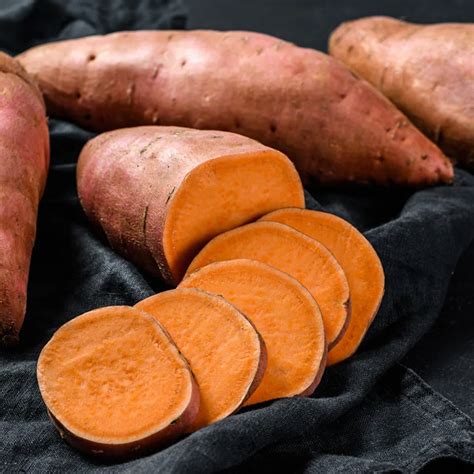 A bin of sweet potatoes