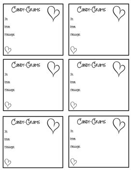 Sweet Treats Candy Gram Template