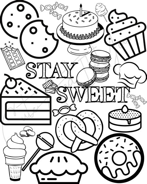 Sweets coloring pages