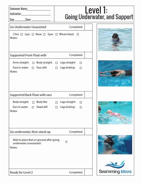 Swimming Lesson Plan Template