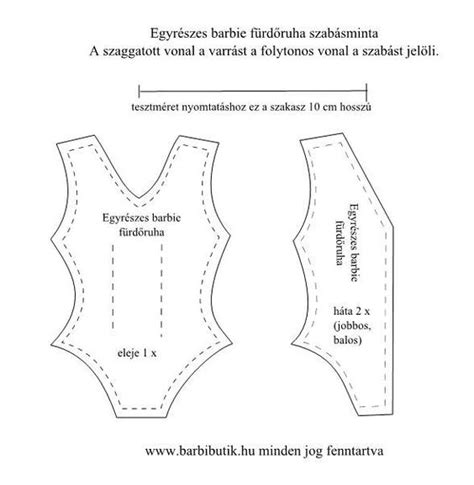 Swimwear Pattern for Barbie