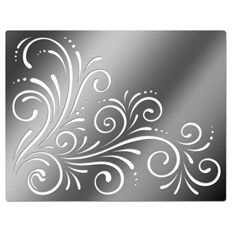 Swirl Printable Wall Stencil Design