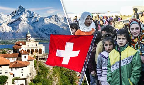 Immigrants arriving in Switzerland