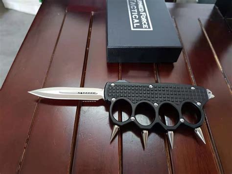 A Chinese-made switchblade knife