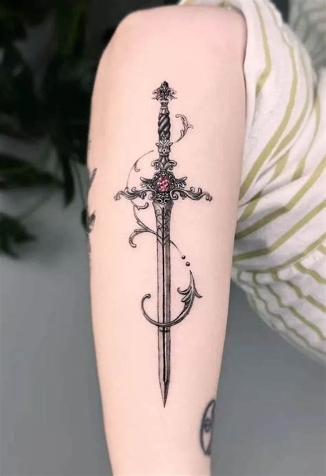 Sword tattoo placement