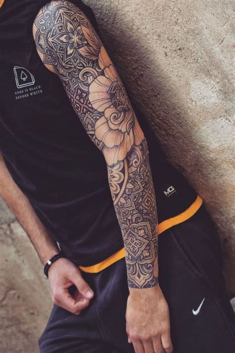 Description of Symbolic Arm Sleeve Tattoo