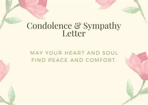 Sympathy and condolences template