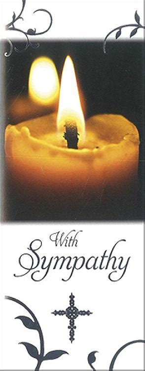 A sympathy card with a candle design