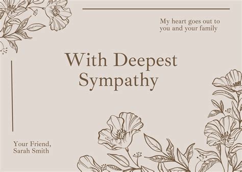 Religious Sympathy Card Template