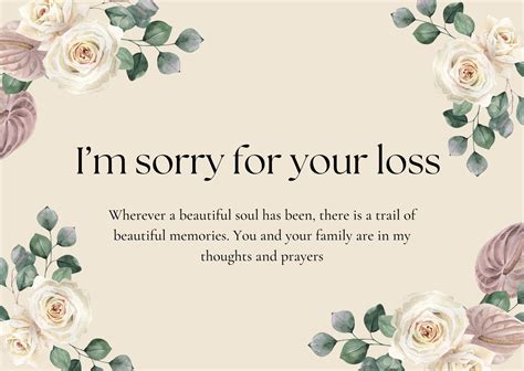 Heartfelt Sympathy Card Template