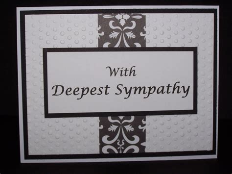 Sympathy card with a simple and elegant design