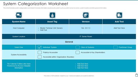 System Categorization Template Download