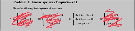 System of Linear Equations