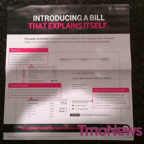 T-Mobile bill FAQ