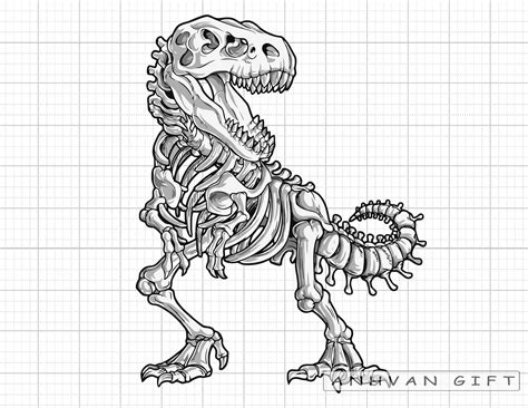 T-Rex Skeleton Printable