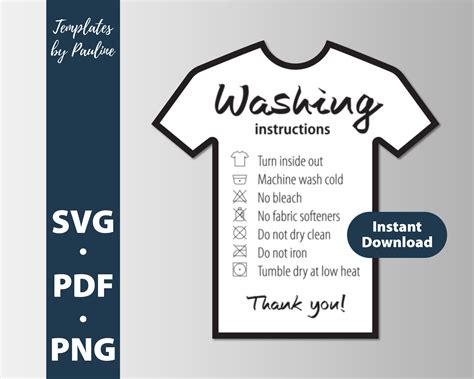 T-Shirt Care Instructions Image 1