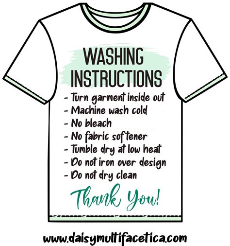 T-Shirt Care Instructions Image 4