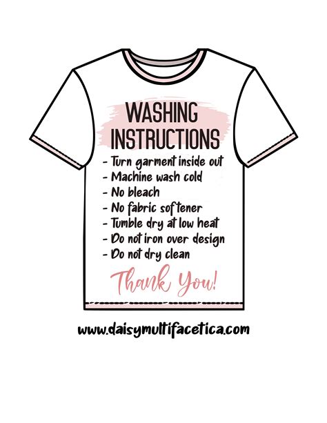 T-Shirt Care Instructions Image 7