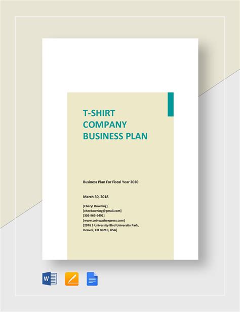 T-Shirt Company Business Plan Template