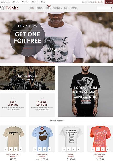 T-Shirt Ecommerce Template 1