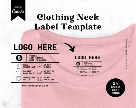 T-Shirt Label Template Layout