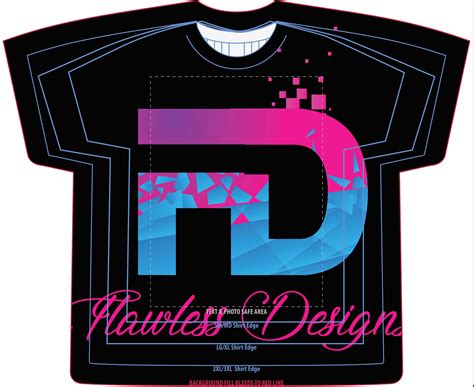 T-shirt sublimation template examples for custom apparel design