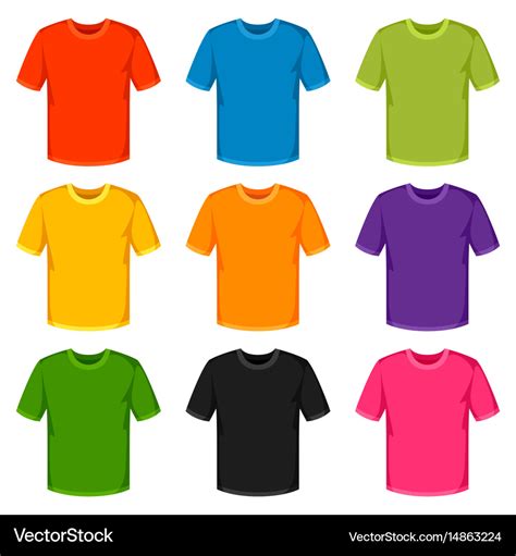 T-Shirt Vector Template Color Schemes